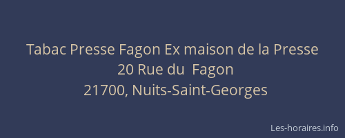Tabac Presse Fagon Ex maison de la Presse