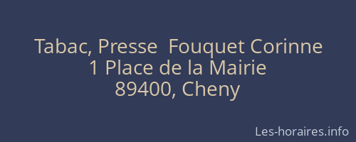 Tabac, Presse  Fouquet Corinne