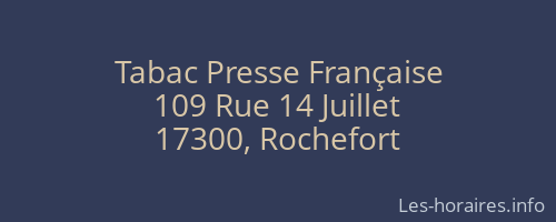 Tabac Presse Française