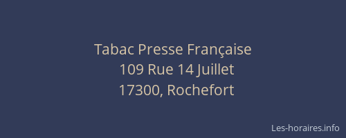 Tabac Presse Française