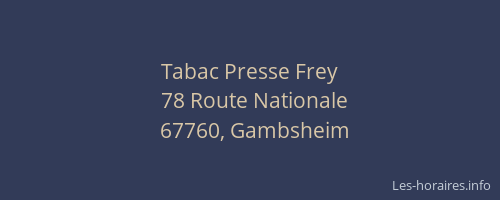 Tabac Presse Frey