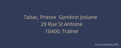 Tabac, Presse  Gandoin Josiane