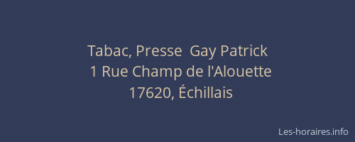 Tabac, Presse  Gay Patrick