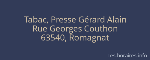 Tabac, Presse Gérard Alain