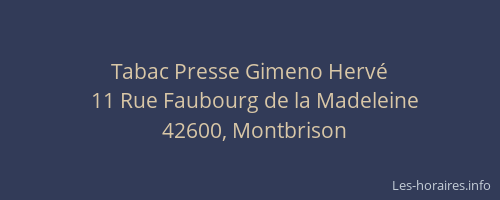 Tabac Presse Gimeno Hervé