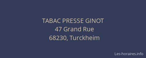TABAC PRESSE GINOT