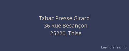Tabac Presse Girard