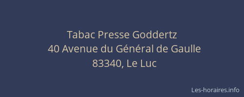 Tabac Presse Goddertz