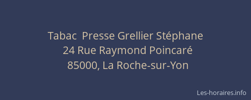 Tabac  Presse Grellier Stéphane
