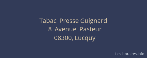 Tabac  Presse Guignard
