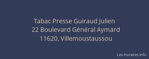 Tabac Presse Guiraud Julien