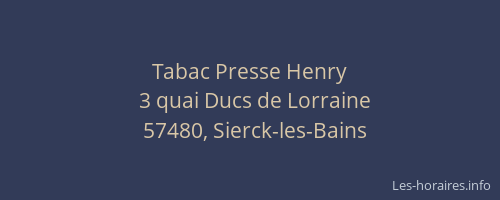 Tabac Presse Henry