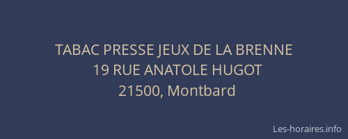 TABAC PRESSE JEUX DE LA BRENNE