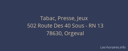 Tabac, Presse, Jeux