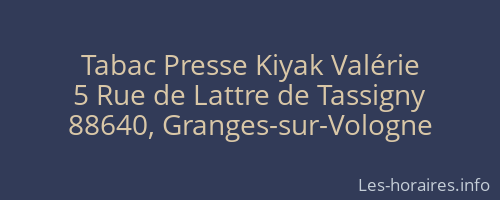 Tabac Presse Kiyak Valérie