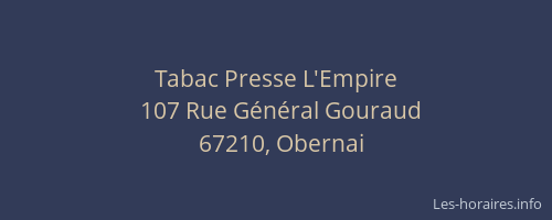 Tabac Presse L'Empire