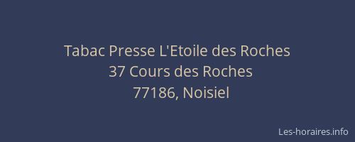 Tabac Presse L'Etoile des Roches