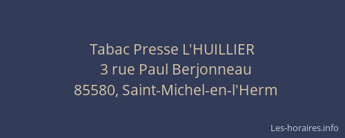 Tabac Presse L'HUILLIER