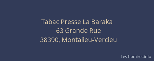 Tabac Presse La Baraka
