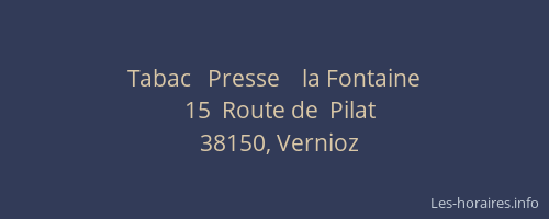 Tabac   Presse    la Fontaine