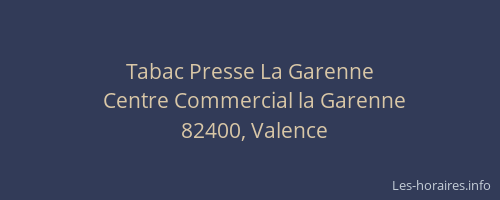 Tabac Presse La Garenne