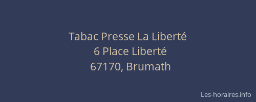 Tabac Presse La Liberté