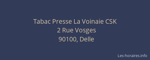Tabac Presse La Voinaie CSK
