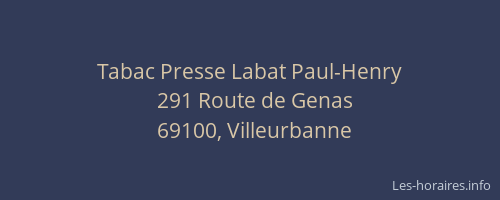 Tabac Presse Labat Paul-Henry