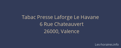 Tabac Presse Laforge Le Havane