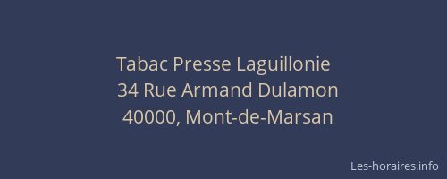 Tabac Presse Laguillonie