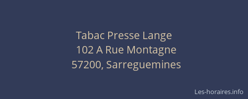 Tabac Presse Lange
