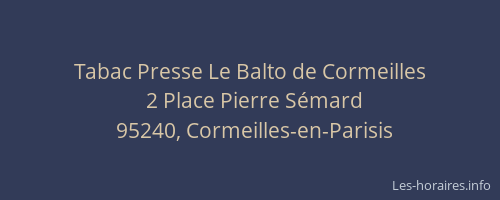 Tabac Presse Le Balto de Cormeilles