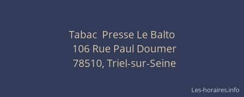 Tabac  Presse Le Balto