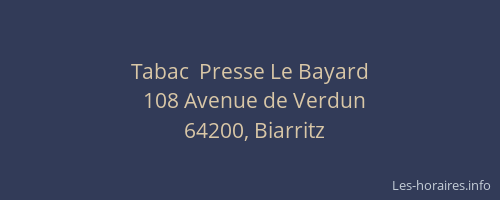 Tabac  Presse Le Bayard