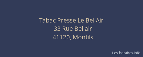Tabac Presse Le Bel Air