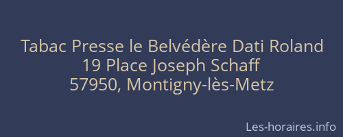 Tabac Presse le Belvédère Dati Roland