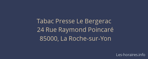 Tabac Presse Le Bergerac