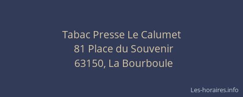 Tabac Presse Le Calumet