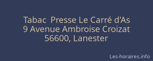 Tabac  Presse Le Carré d'As