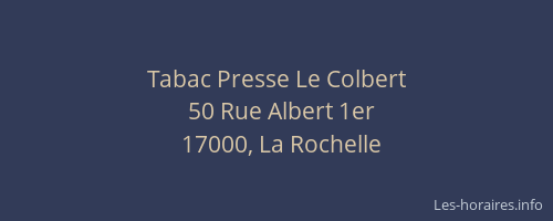 Tabac Presse Le Colbert
