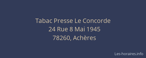 Tabac Presse Le Concorde