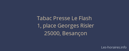 Tabac Presse Le Flash