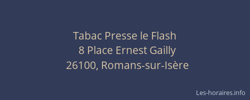 Tabac Presse le Flash