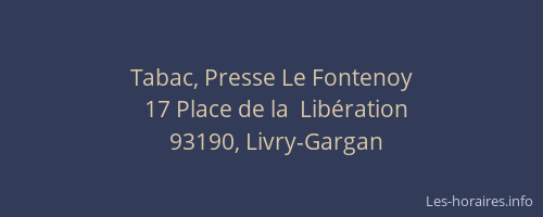 Tabac, Presse Le Fontenoy