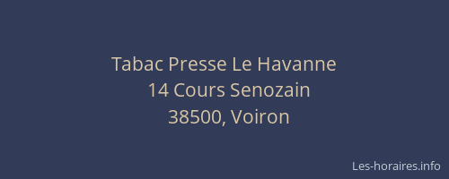 Tabac Presse Le Havanne