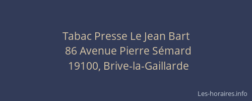 Tabac Presse Le Jean Bart