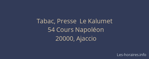 Tabac, Presse  Le Kalumet