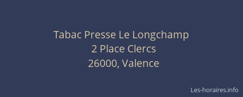 Tabac Presse Le Longchamp