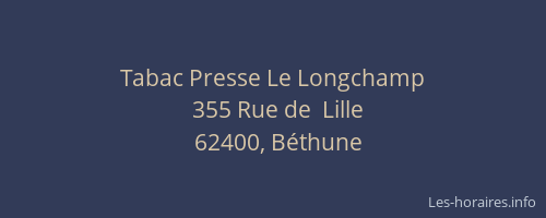 Tabac Presse Le Longchamp
