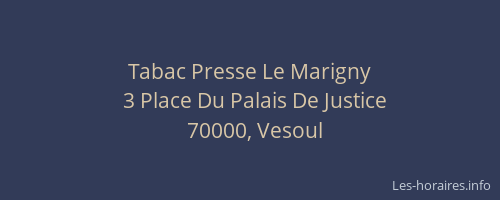 Tabac Presse Le Marigny